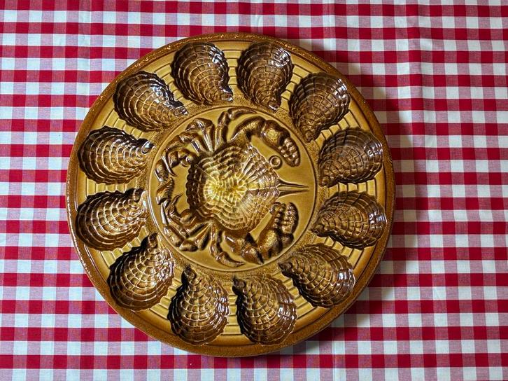 Atelier d’Art d’Ateliet de Revernay oesterborden, Antiek en Kunst, Antiek | Servies compleet, Ophalen of Verzenden