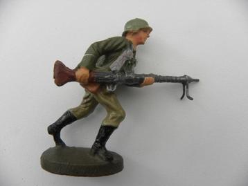 Elastolin stormende Duitse militair met MG figuur jaren `30 beschikbaar voor biedingen