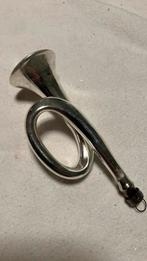 Vintage antieke kerstbal, trompetje zilver, Ophalen of Verzenden, Zo goed als nieuw