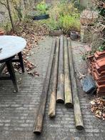 5 houten  palen, Tuin en Terras, Palen, Balken en Planken, Ophalen, Gebruikt, 250 cm of meer, Palen