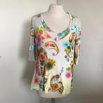 Marccain shirt veelkleurige print op wit N5, Verzenden, Zo goed als nieuw, Wit