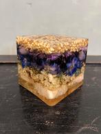 Vintage presse-papier lucite bloemen kunsthars epoxy floral, Ophalen of Verzenden, Gebruikt