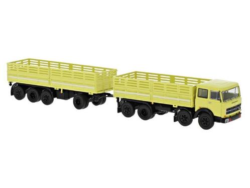 Brekina 58532 Fiat 691 Hängerzug gelbgrün, Hobby en Vrije tijd, Modelauto's | 1:87, Nieuw, Bus of Vrachtwagen, Brekina, Ophalen of Verzenden
