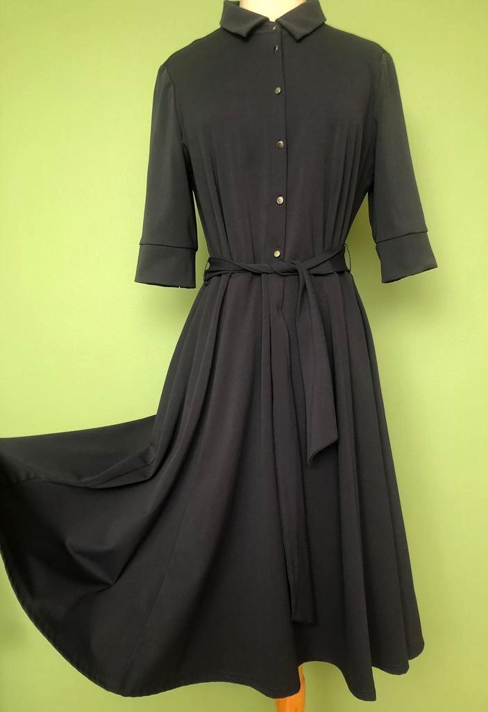 Zwierig donkerblauw A-lijn jurkje . Taifun maat 38, Kleding | Dames, Jurken, Nieuw, Maat 38/40 (M), Blauw, Onder de knie, Ophalen of Verzenden
