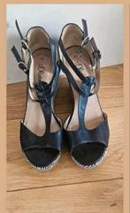 s.Oliver zwarte sandalen, Zwart, Zo goed als nieuw, S.Oliver, Sandalen of Muiltjes