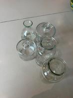 Bruiloft decoratie, vaasjes meerde soorten en maten, Overige kleuren, Ophalen of Verzenden, Minder dan 50 cm, Glas