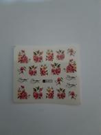 Velletje nagel water decals stickers A403 bloemen roze, Verzenden, Nieuw, Toebehoren, Handen en Nagels