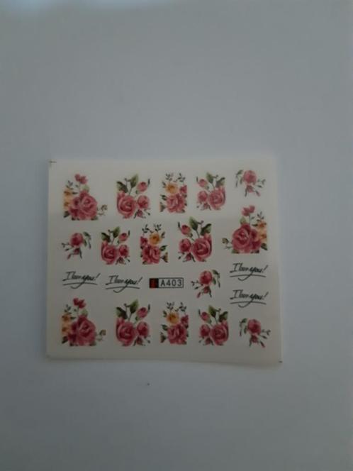 Velletje nagel water decals stickers A403 bloemen roze, Sieraden, Tassen en Uiterlijk, Uiterlijk | Cosmetica en Make-up, Nieuw