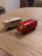 2 stuks VW Majorette T2 Fourgon 1:60, Ophalen of Verzenden, Gebruikt, Auto, Overige merken
