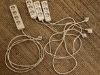 Verlengsnoeren 3x 3 contacten (1,5 m) + 1x 4 contacten (3 m), Ophalen, Gebruikt