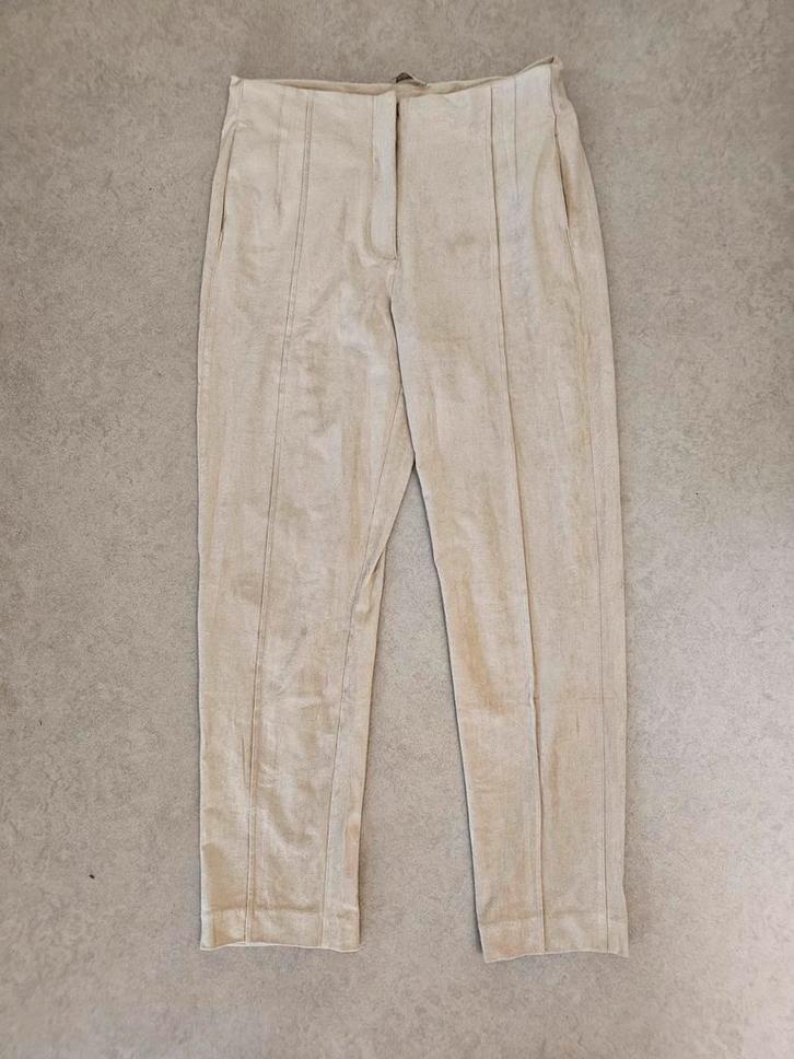 JcSophie, dutch design, beige broek, maat 40, suède look, Kleding | Dames, Broeken en Pantalons, Zo goed als nieuw, Beige, Ophalen of Verzenden