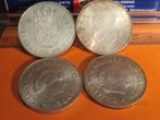 N0.916- Juliana 4x10. Gld. 2x 1970- 2x 1973 Zilver munt, Postzegels en Munten, Munten | Nederland, Koningin Juliana, Setje, Zilver