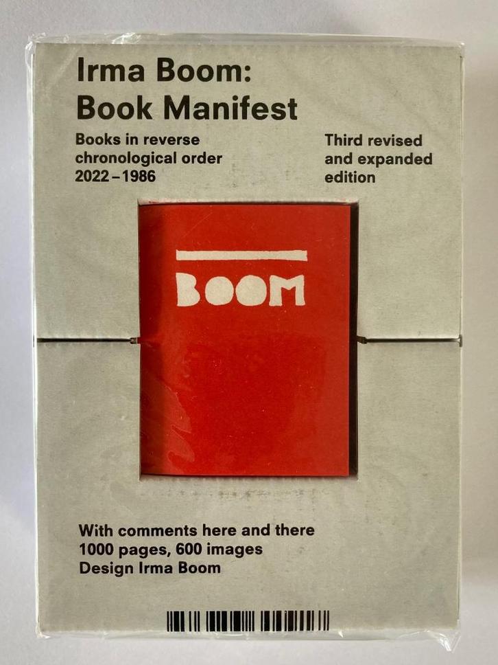 Irma Boom gesigneerd en genummerd Book Manifest 2022-1986, Boeken, Kunst en Cultuur | Fotografie en Design, Nieuw, Overige onderwerpen