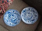 2 Chinese Blauw/wittte borden ..., Verzenden