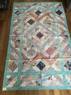 Handgemaakte Quilt lichtgroen/roze/blauw 201 x 128 cm (3), Ophalen of Verzenden, Nieuw