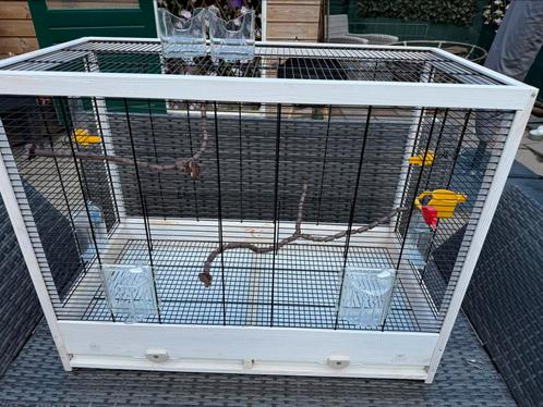 Ferplast Vogelkooi Giulietta 6 -  81x41x64 cm Houtkleur, Dieren en Toebehoren, Vogels | Hokken en Kooien, Zo goed als nieuw, Vogelkooi