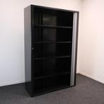 Roldeurkast, Zwart, Grijs, 127x45x195cm, Archiefkast, RD79, Gebruikt, 100 tot 150 cm, -, -