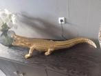 Gouden Krokodil Beeld Eric Kuster stijl - Nieuwstaat, Huis en Inrichting, Ophalen of Verzenden, Nieuw