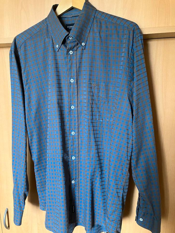Supermooi Mc Gregor overhemd in nette staat maat XL, Kleding | Heren, Overhemden, Zo goed als nieuw, Halswijdte 43/44 (XL), Blauw
