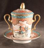 Chinees porseleinen kop en schotel met deksel, Ophalen of Verzenden