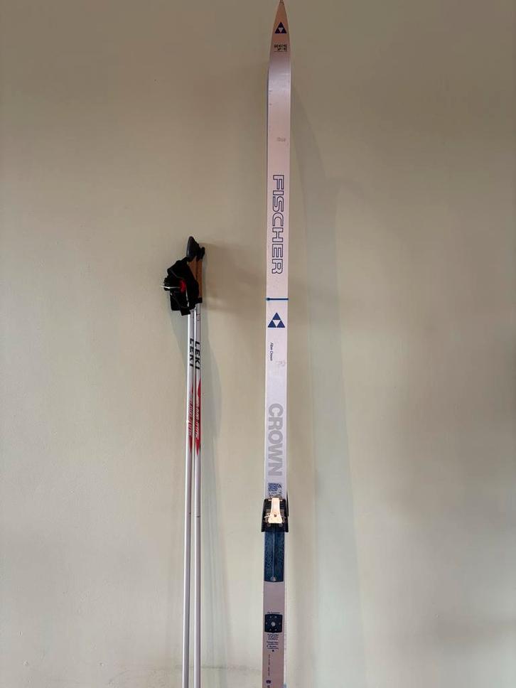 Fischer Langlauf Ski Fibre Crown - 210 cm, Sport en Fitness, Skiën en Langlaufen, Zo goed als nieuw, Ski's, Fischer, 180 cm of meer