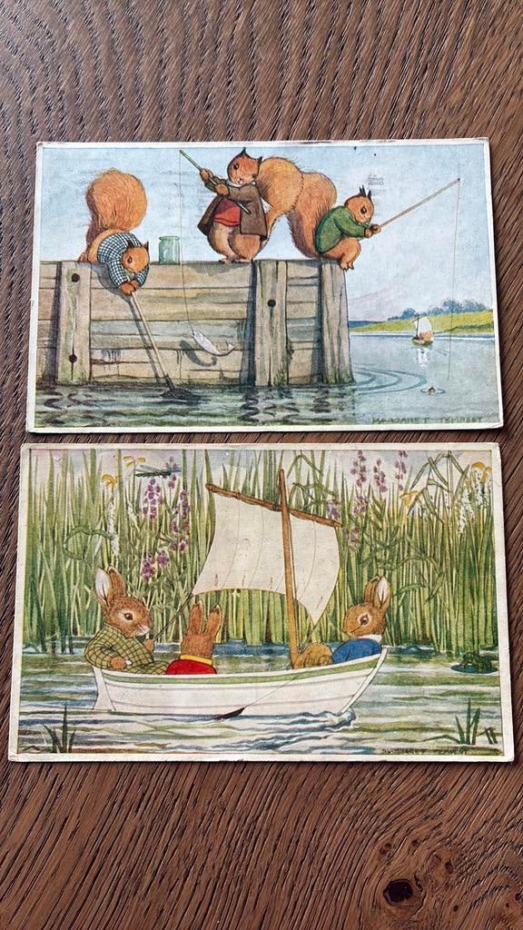 Margaret Tempest. Fantasie.eekhoorn/vissen en konijn varen, Ophalen of Verzenden, Gelopen, Overige thema's