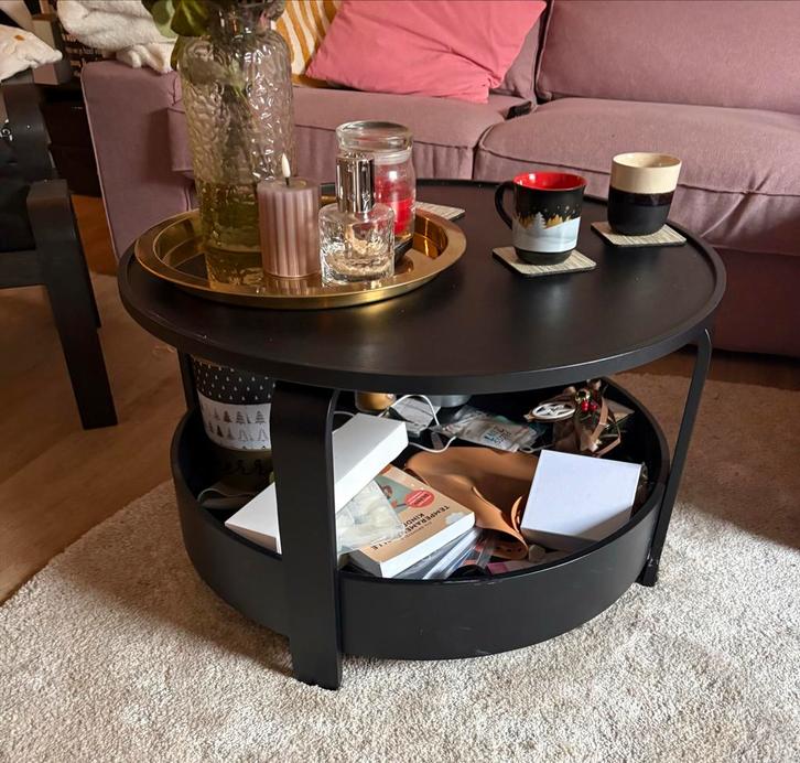 IKEA Borgeby Salontafel, Huis en Inrichting, Tafels | Salontafels, Gebruikt, Minder dan 50 cm, 50 tot 100 cm, 100 tot 150 cm, Rond