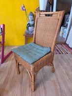 Rotan eettafel met 4 stoelen, Antiek en Kunst, Ophalen