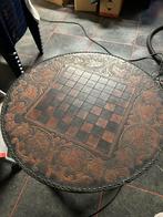 Prachtige schaak of damtafel leren blad, 50 tot 100 cm, Rond, Ophalen of Verzenden, Zo goed als nieuw