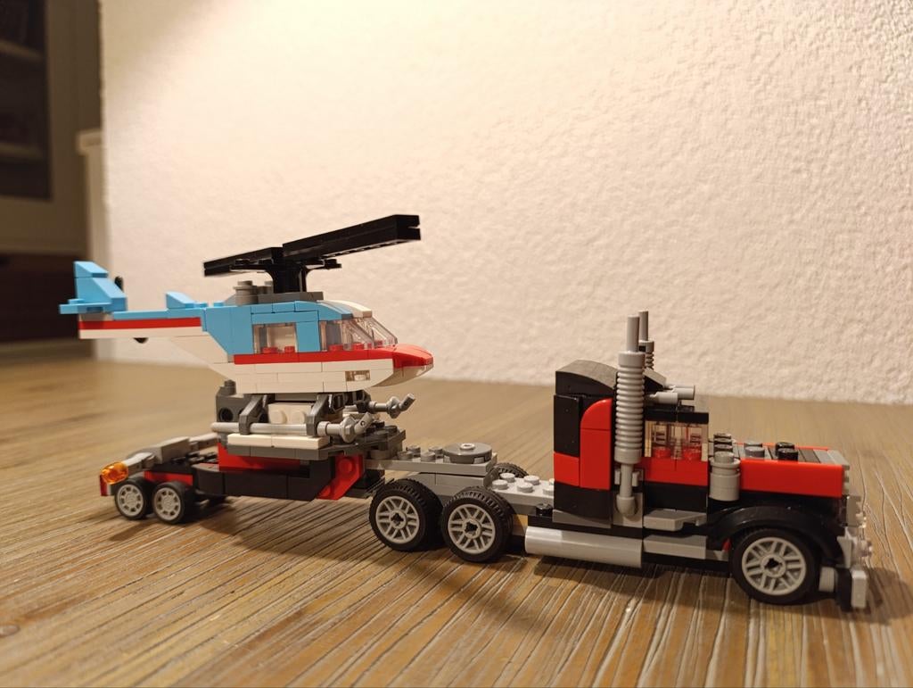 Lego 31146 3-1 creator truck met helikopter, Kinderen en Baby's, Speelgoed | Duplo en Lego, Ophalen of Verzenden, Zo goed als nieuw