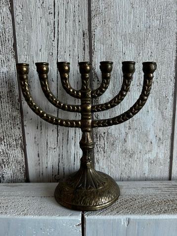 Vintage Bronzen Menora Kandelaar jodendom beschikbaar voor biedingen