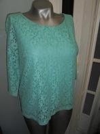 Yessica mintgroene kanten blouse M, Maat 38/40 (M), Yessica, Ophalen of Verzenden, Zo goed als nieuw