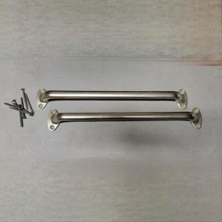 RVS Steunbeugels, Handrails, Handgrepen (2 beschikbaar), Doe-het-zelf en Verbouw, Hang- en Sluitwerk, Zo goed als nieuw, Overige typen