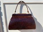 Areitio vintage slangenleren handtas, Sieraden, Tassen en Uiterlijk, Tassen | Damestassen, Ophalen of Verzenden, Gebruikt, Bruin