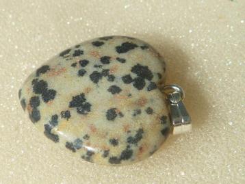 Hanger hartje Dalmatier jaspis beschikbaar voor biedingen