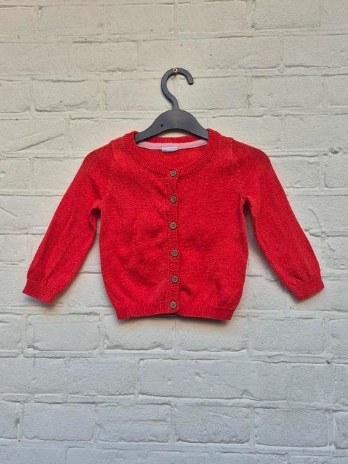 Maat 68 • Hema • Rood vestje met glittertje, Kinderen en Baby's, Babykleding | Maat 68, Zo goed als nieuw, Meisje, Ophalen of Verzenden