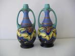 2 x Schoonhoven plateel keramiek vazen jr.ca.1925. Inspira., Ophalen of Verzenden