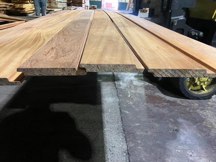 Hardhout-Sucupira Amarela-planken-channelsiding-schutting, Tuin en Terras, Palen, Balken en Planken, Nieuw, Planken, 250 cm of meer