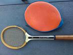Pinguïn houten tennisracket met hoes, Gebruikt, Ophalen of Verzenden, Racket, L2