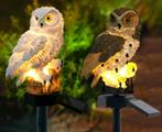 Lichtgevende Kunst Uil / Tuin Decoratie Lamp Simulatie Vogel, Verzenden, Nieuw, Kunststof, Dierenbeeld
