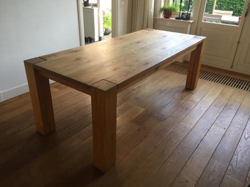 Massief houten Eettafel (Big Foot), Huis en Inrichting, Tafels | Eettafels, Gebruikt, 50 tot 100 cm, 200 cm of meer, Vijf personen of meer