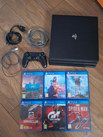 Playstation 4 pro 1TB als nieuw met 1 controller en 6 games beschikbaar voor biedingen
