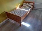massief grenen ledikant 90x210 cm, Huis en Inrichting, Slaapkamer | Bedden, Ophalen, 90 cm, Eenpersoons, Bruin