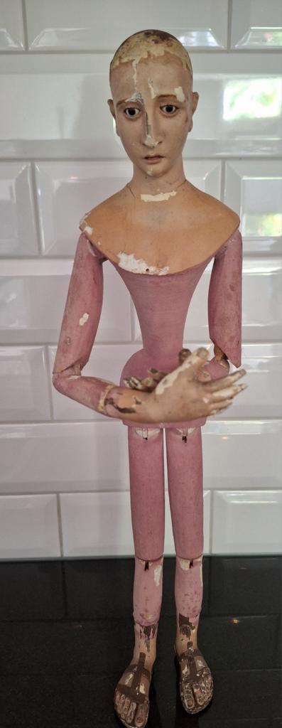 Prachtige antieke houten Santos Portugal, Antiek en Kunst, Antiek | Religie, Ophalen of Verzenden