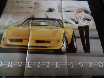 Chevrolet Corvette 1980 Poster Brochure beschikbaar voor biedingen