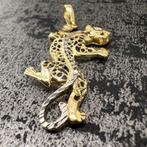 14 karaat gouden panter hanger kettinghanger, Ophalen of Verzenden, Zo goed als nieuw, Goud, Kruis of Symbool