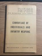 US Camouflage FM 5-20A, Verzamelen, Militaria | Tweede Wereldoorlog, Amerika, Boek of Tijdschrift, Ophalen of Verzenden