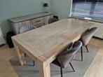 Eettafel massief eiken, Huis en Inrichting, Tafels | Eettafels, Ophalen, 100 tot 150 cm, Eikenhout, 200 cm of meer