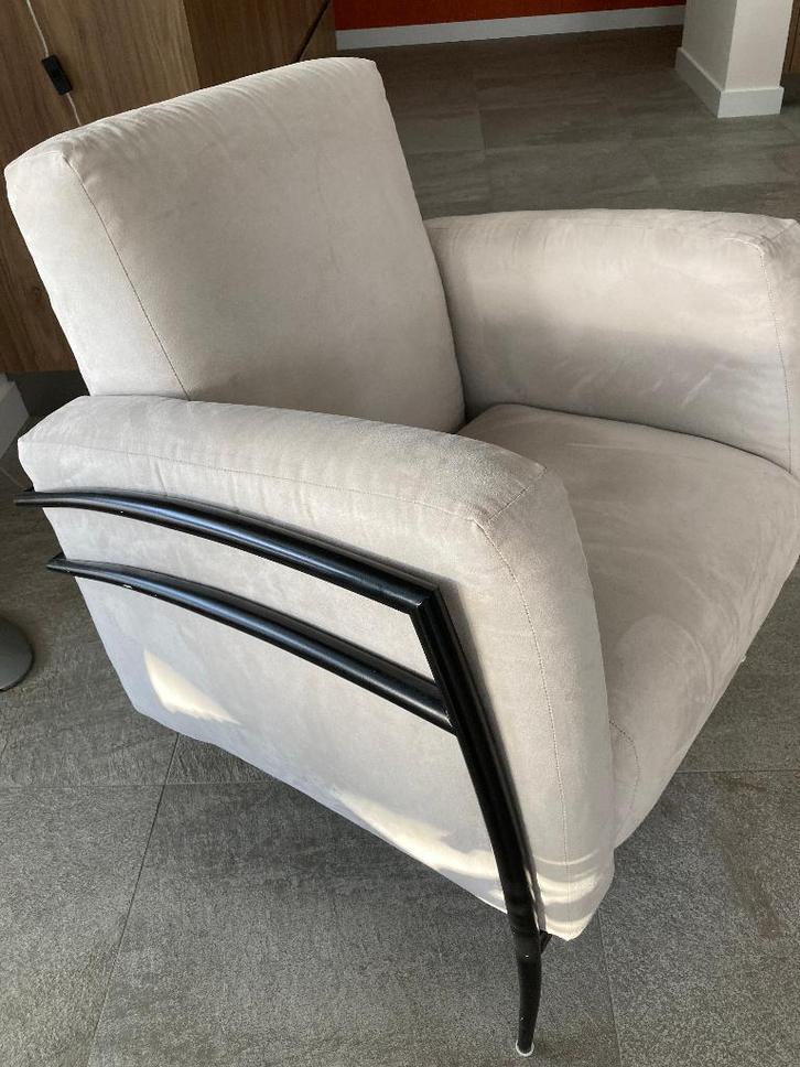 harvink fauteuil, Huis en Inrichting, Fauteuils, Gebruikt, Metaal, Stof, 50 tot 75 cm, 75 tot 100 cm, Ophalen