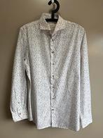 Profuomo overhemd, wit met salie bloemenprint | mt 41 16, Wit, Ophalen of Verzenden, Halswijdte 41/42 (L), Profuomo